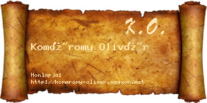 Komáromy Olivér névjegykártya