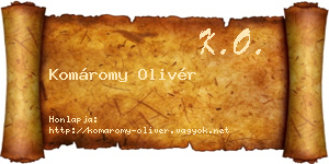 Komáromy Olivér névjegykártya